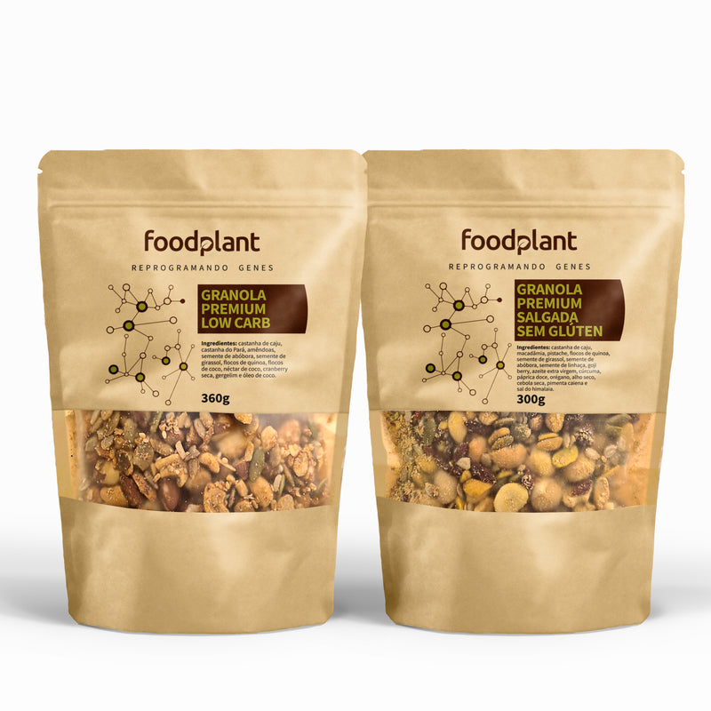 Kit Granolas Grandes Doce 360g + Salgada 300g